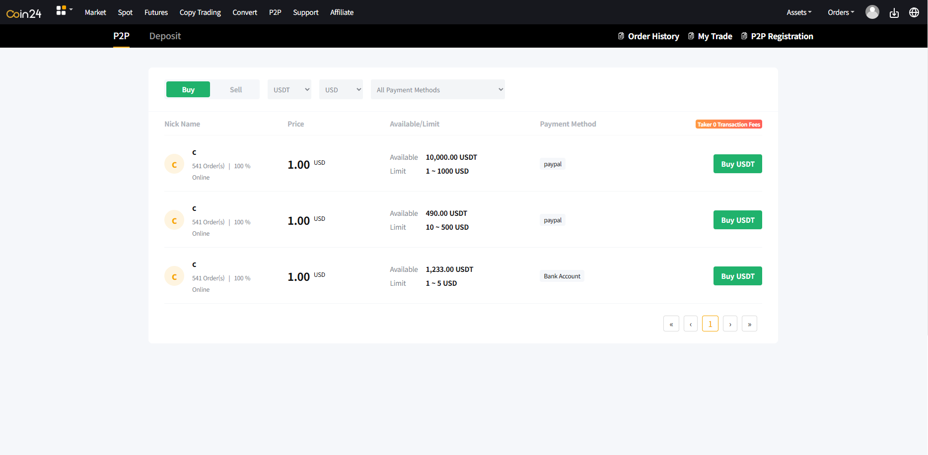 P2P Exchange Solution