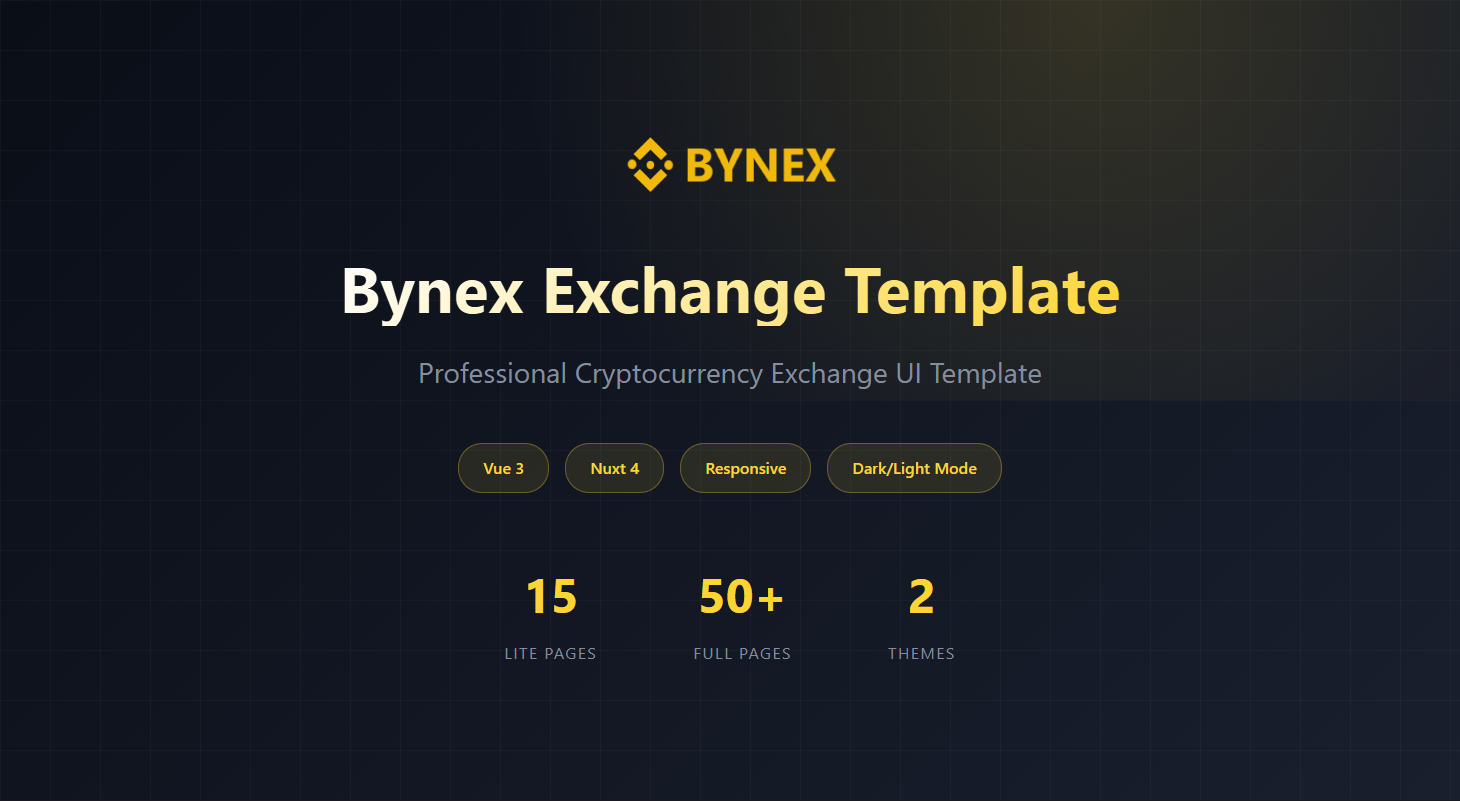 코인 선물 거래소 NuxtJS 템플릿 바이넥스 Lite